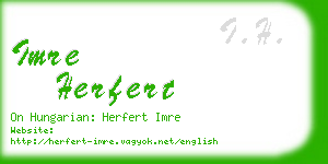 imre herfert business card